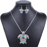 Blue Ocean Jewelry - Multicolor Sea Turtle Necklace Set