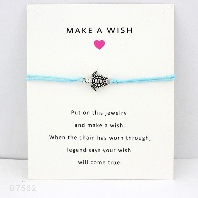 Blue Ocean Jewelry - Sea Turtles Charm Bracelet Card