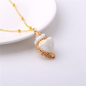 Blue Ocean Jewelry - Natural Conch Shell Pendant Necklace