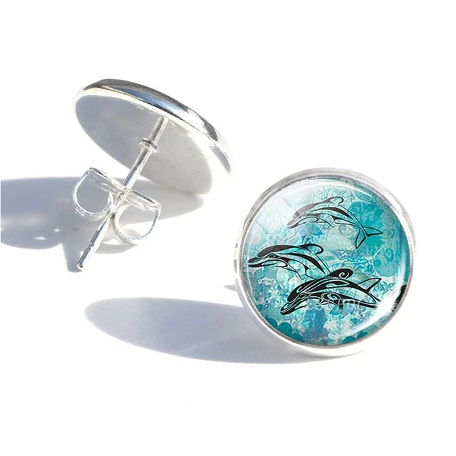 Blue Ocean Jewelry - Dolphins Earrings